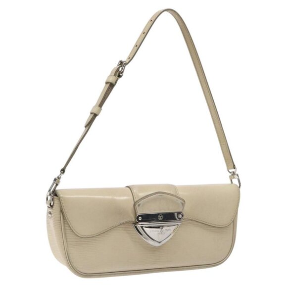 LOUIS VUITTON Epi Pochette Montaigne Bag White Yvoire M5929J LV Auth 119020 - Picture 1 of 16